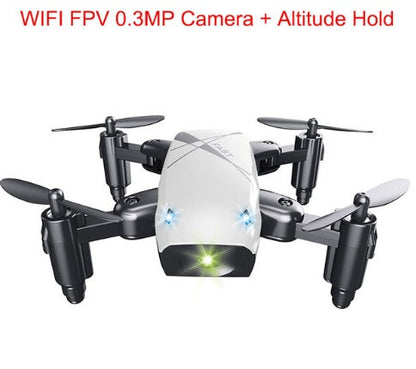 Micro Dron Plegable RC Juguetes Cuadricóptero con Cámara WiFi Control por APP Helicóptero Dron Regalo para Niños con Volante de Dirección con Rodamiento 3D