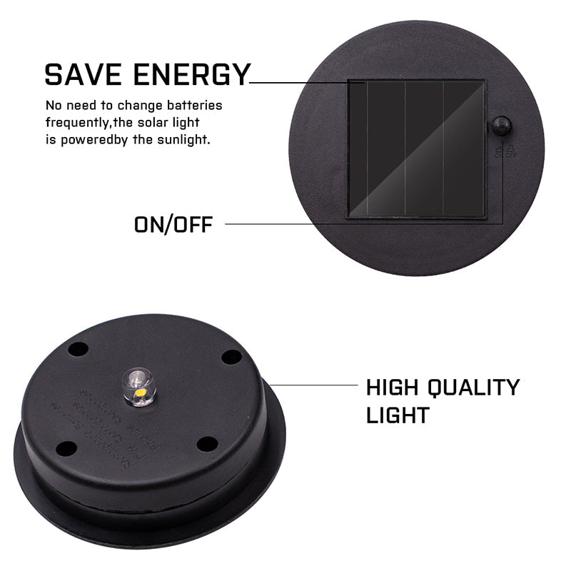 Lámpara decorativa impermeable solar LED para exterior con forma de tocón