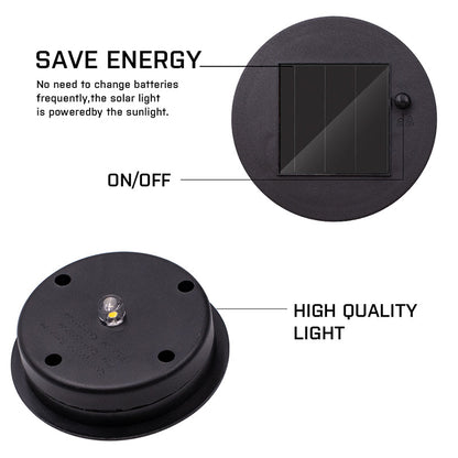 Lámpara decorativa impermeable solar LED para exterior con forma de tocón