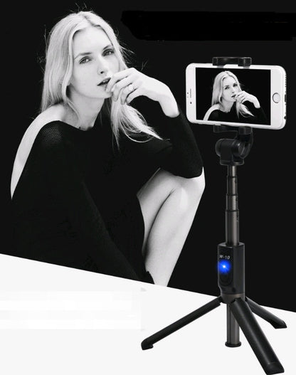 Compatible con Apple, palo de selfie para teléfono móvil, trípode Bluetooth con control remoto, soporte de selfie de aleación de aluminio con varilla telescópica