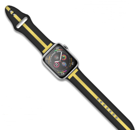 BRACELET DE MONTRE EN SILICONE RAYÉ