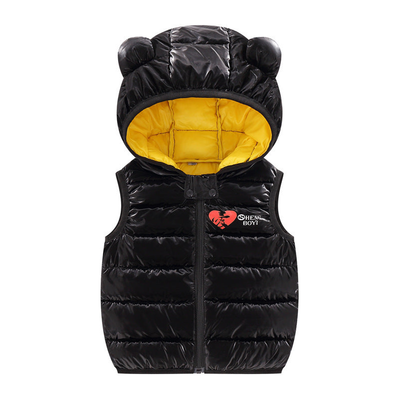 Kids Hooded Down Vest – Boys & Girls Sleeveless Waistcoat