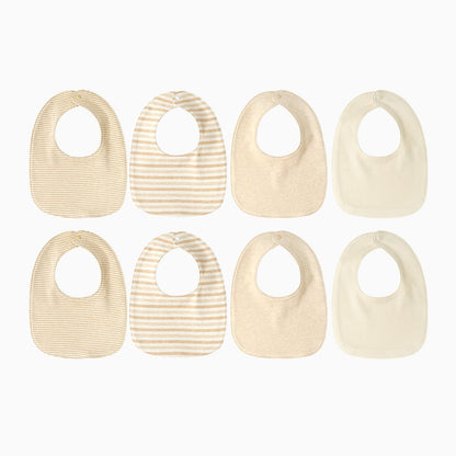 Fashion 8-piece Set Of Baby Drool Towel In Solid Color
