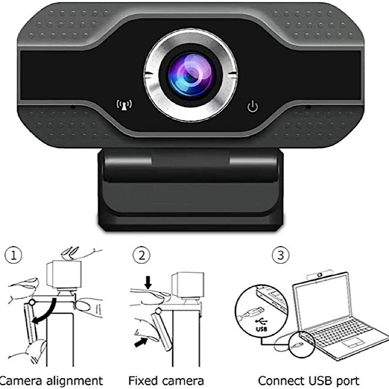 Véritable caméra Web HD 1080P avec microphone intégré