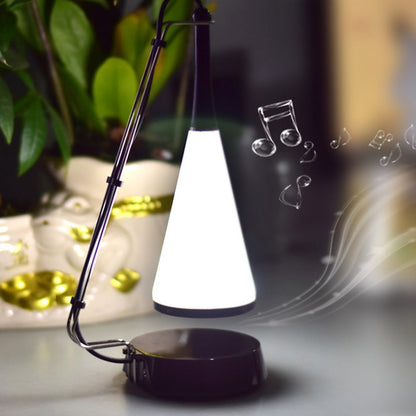 LED Table Lamp with Bluetooth Speaker – Touch Dimmer, Wireless & USB