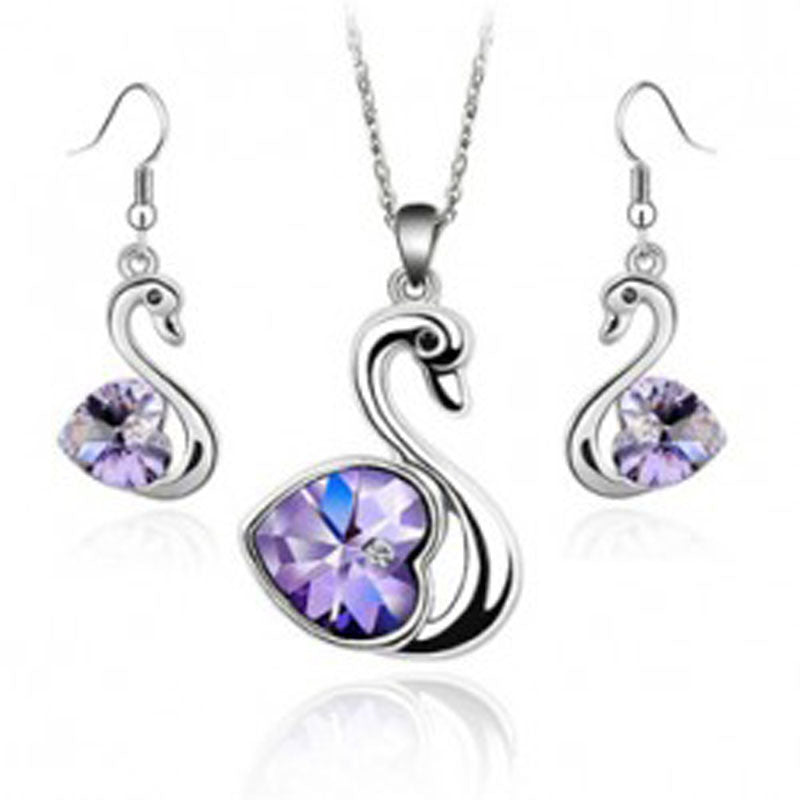 Crystal Love Swan Jewelry