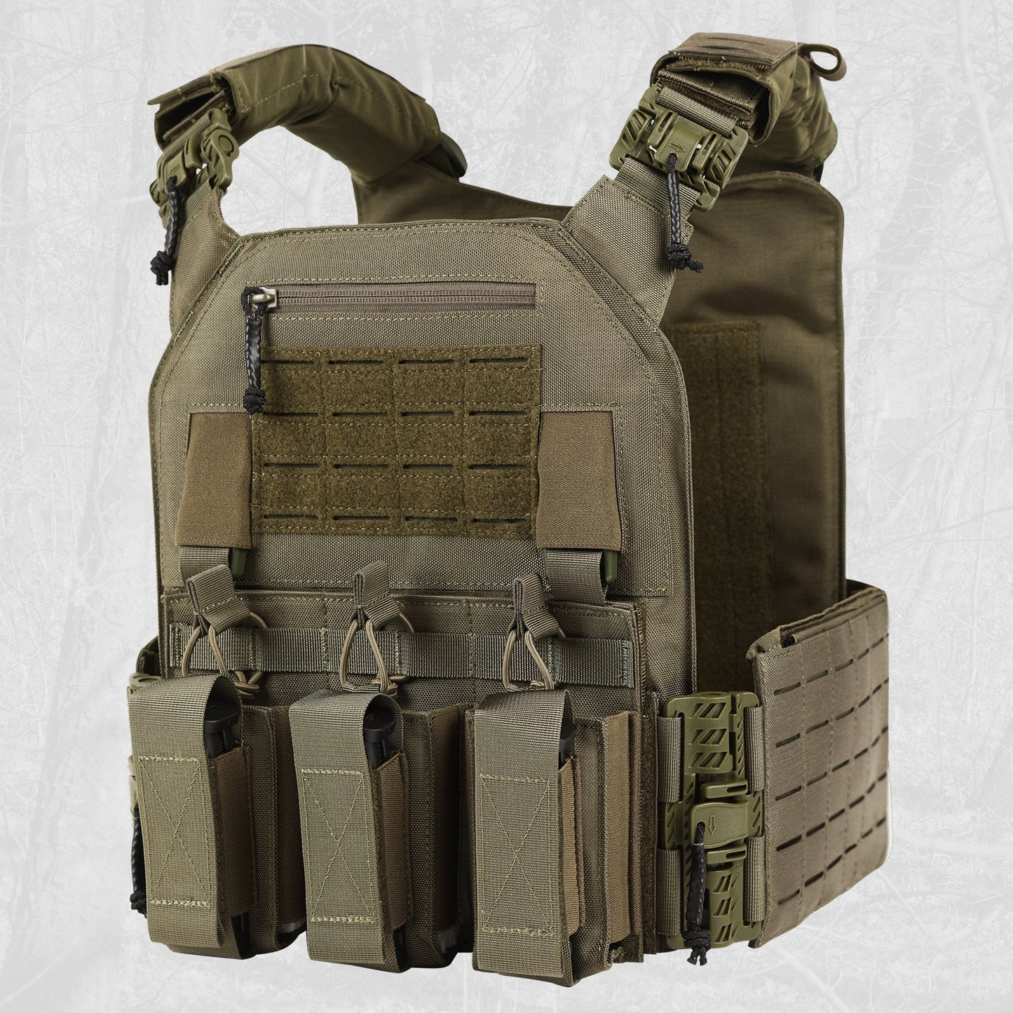 Votagoo 601 Laser Cut Molle Vest Adjustable Plate Carrier Tactical Military Vest