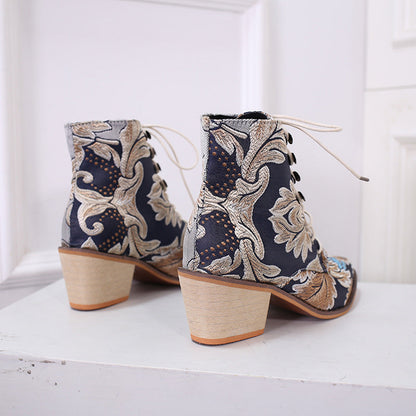 Zapatos de mujer de talla grande con punta, tacón grueso
