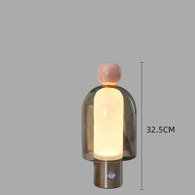 Lampe de table en verre simple - Salon nordique, salle à manger, bar