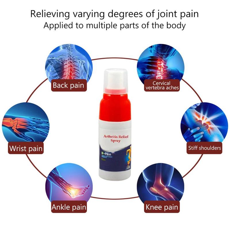 Spray analgésique pour les douleurs osseuses, le rhumatisme, l'arthrite, les entorses musculaires, les douleurs au genou, à la taille, au dos et aux épaules