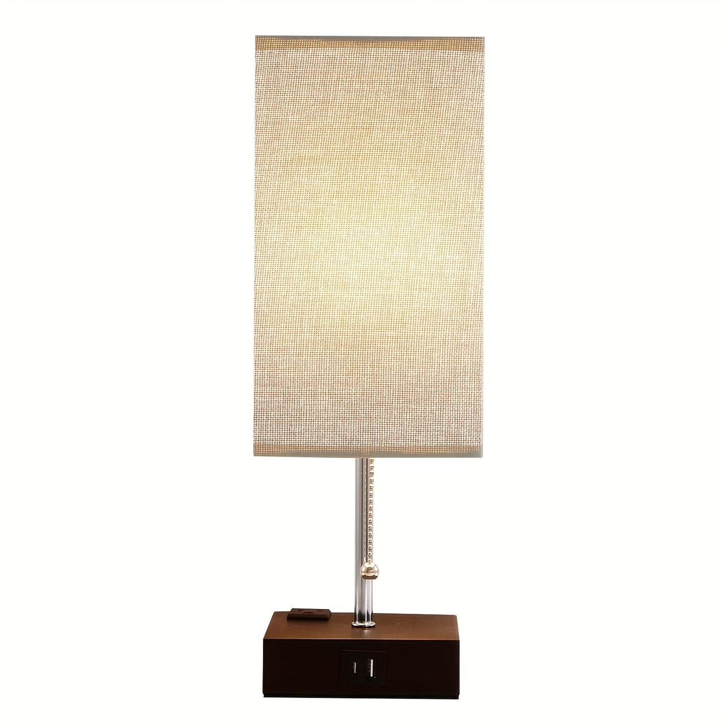 LumaTouch | Touch Table Lamp with USB Outlet and Fabric Shade Bedside Decor