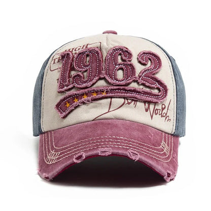 1962 Embroidery Vintage Washed Cotton Baseball Cap