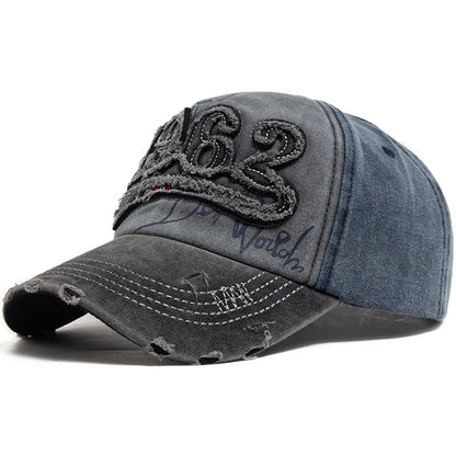 1962 Embroidery Vintage Washed Cotton Baseball Cap