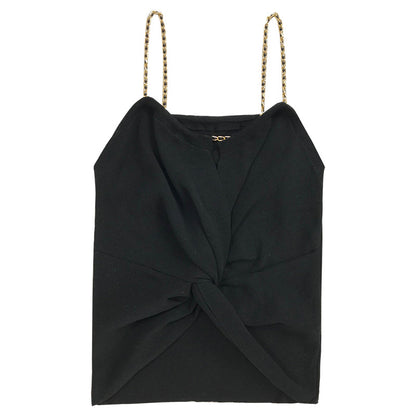 Small waistcoat women''s new summer 2021 Korean version of women''s wear with twisted chain personality suspender