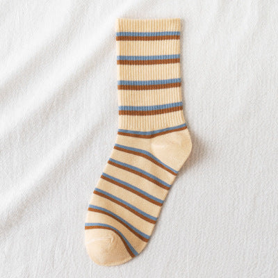 Calcetines retro de otoño e invierno para mujer