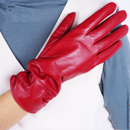 Guantes de piel de invierno para mujer Nuevos guantes de mujer para exteriores