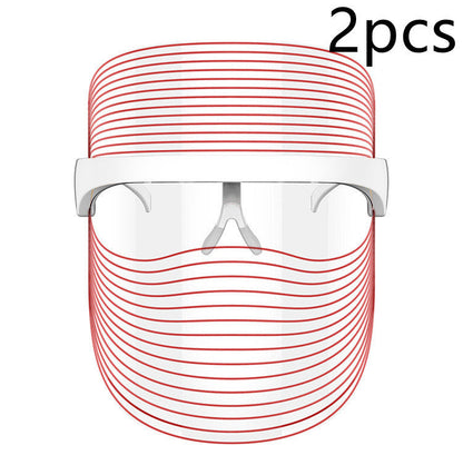 Masque LED 7 Couleurs Thérapie Lumière Rouge Rajeunissement de la Peau Masseur Beauté Maison Visage Blanchissant Anti-Âge Appareil de SPA