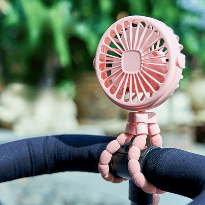 Mini Octopus Folding Fan – 5-in-1 Portable Silent Fan for Baby Stroller, Home & Travel