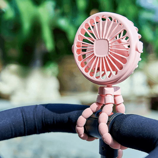 Mini ventilateur pieuvre pliable – Ventilateur portable et silencieux 5 en 1 pour poussette de bébé, maison et voyage