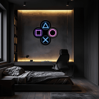 Gamer Plexiglass Neon Art, Gamer Neon Sign, Neon Light Sign, Neon Wall Art