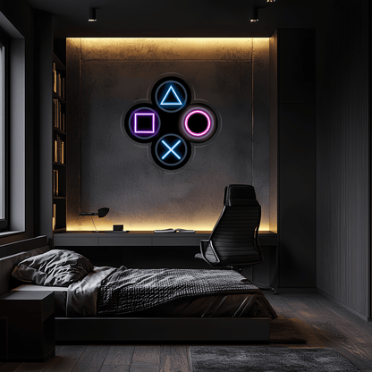 Gamer Plexiglass Neon Art, Gamer Neon Sign, Neon Light Sign, Neon Wall Art
