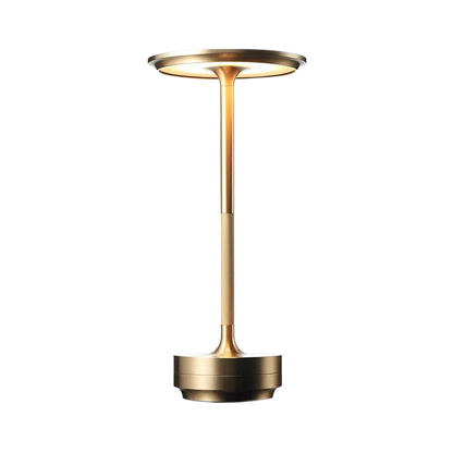 Modern Brass Cone LED Rechargeable Table Lamp Cordless USB-C
