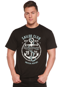 Camiseta Gráfica de Manga Corta de Bambú Viscosa/Algodón Orgánico Spun Bamboo® para Hombre de Sailor Club