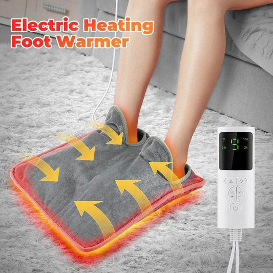 Chauffe-pieds électrique – Coussin chauffant lavable pour les pieds avec réglages ajustables