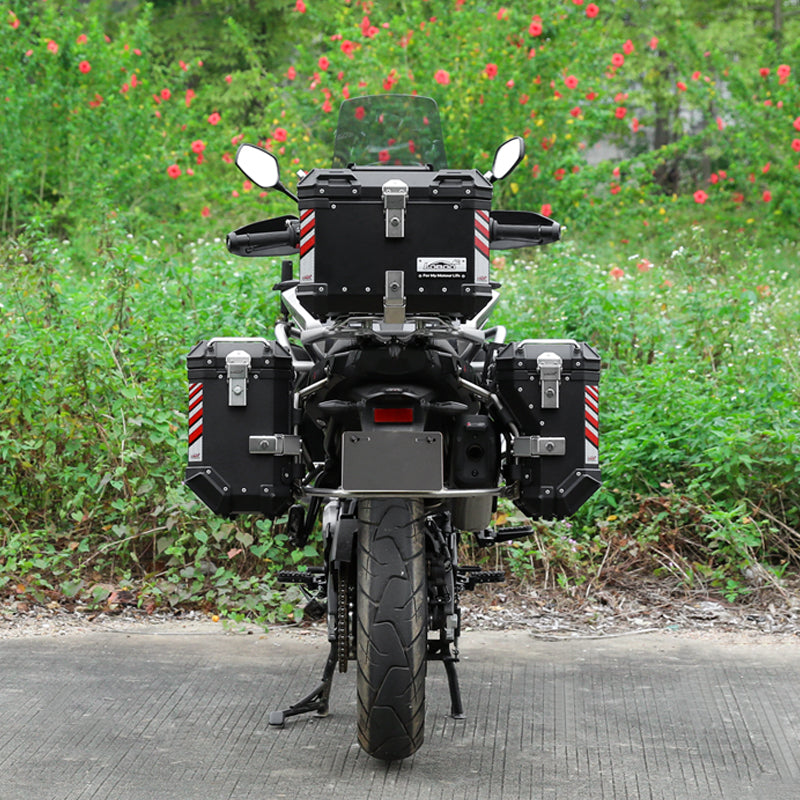 LOBOO Aluminum Side Panniers, Top Case & Mounting Rack System for CFMOTO 800MT (2021-)