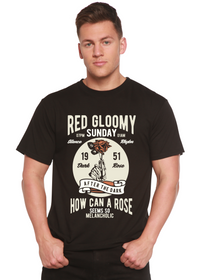Red Gloomy Spun Bamboo® Men's Bamboo Viscose/Organic Cotton Short Sleeve Graphic T-Shirt