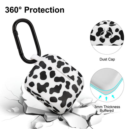 Silicone Case for Apple Airpod 3 Generation 3rd with Keychain-Cow Print