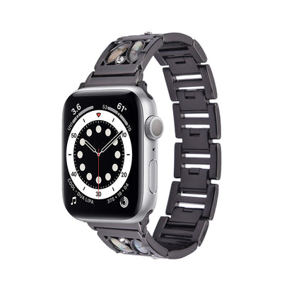 Bracelet de montre en métal pour Apple Watch 49mm - Noir (compatible également avec 42mm, 44mm, 45mm)