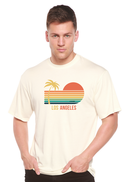 T-shirt graphique unisexe à manches courtes en viscose de bambou/coton biologique de Los Angeles