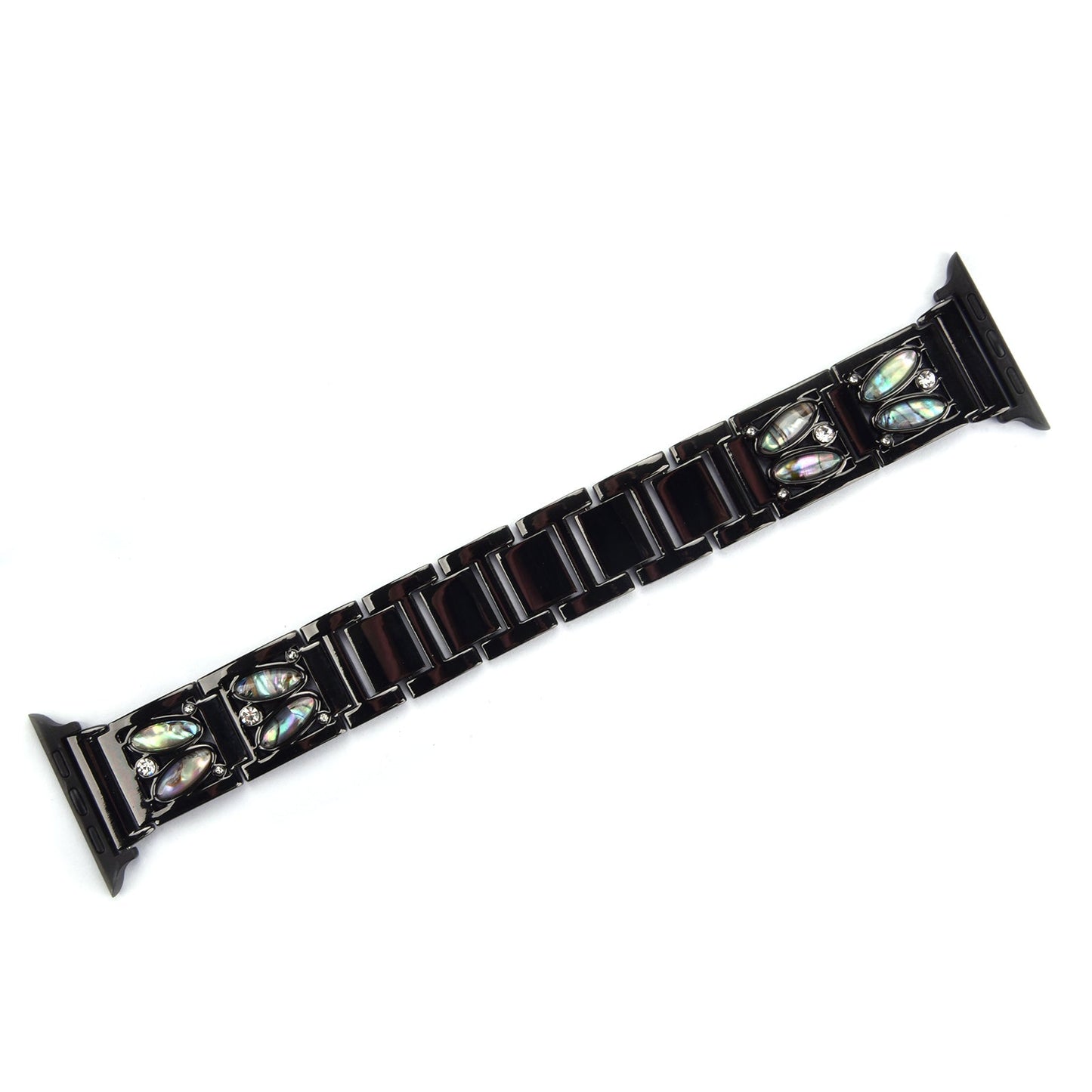 Bracelet de montre en métal pour Apple Watch 49mm - Noir (compatible également avec 42mm, 44mm, 45mm)