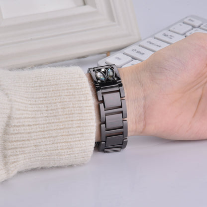 Bracelet de montre en métal pour Apple Watch 49mm - Noir (compatible également avec 42mm, 44mm, 45mm)