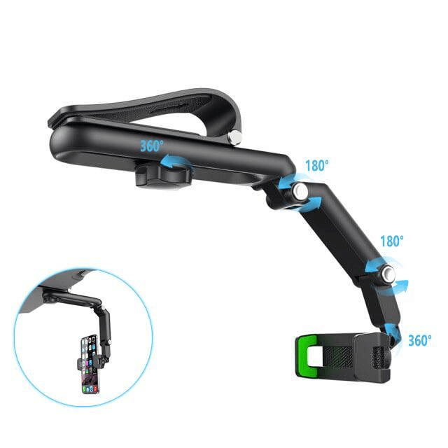 Universal Car Phone Mount for Sun Visor with 360° Rotation