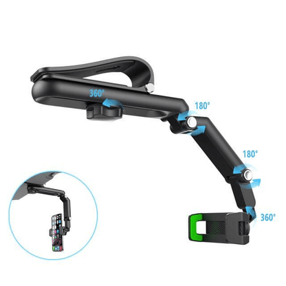 Universal Car Phone Mount for Sun Visor with 360° Rotation