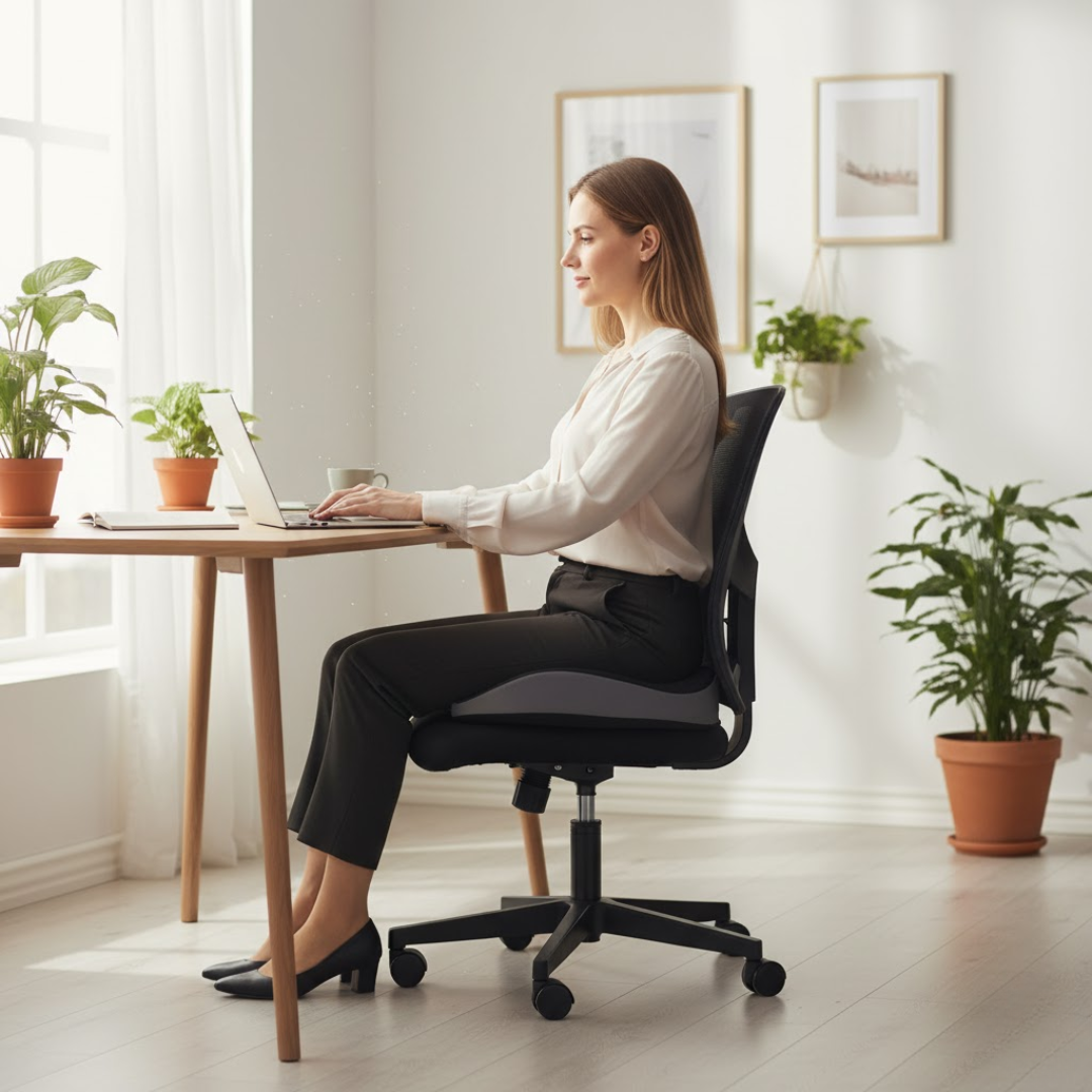Ergonomic Memory Foam Seat Cushion for Office Chair & Car