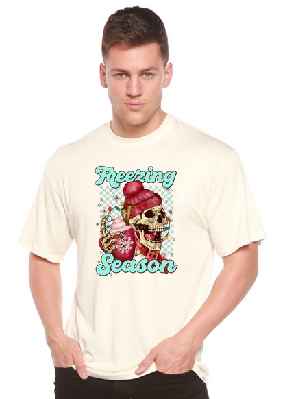 T-shirt graphique unisexe à manches courtes en bambou-viscose/coton biologique Freezing Season