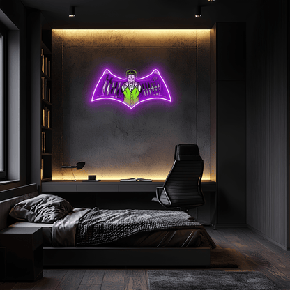 Joker Neon Sign, Uv Print Neon, Joker Uv Print Neon Sign, Neon Wall Art