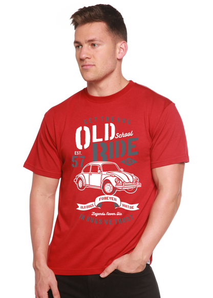 T-shirt graphique manches courtes Old School Ride Spun Bamboo® pour homme en viscose de bambou/coton biologique