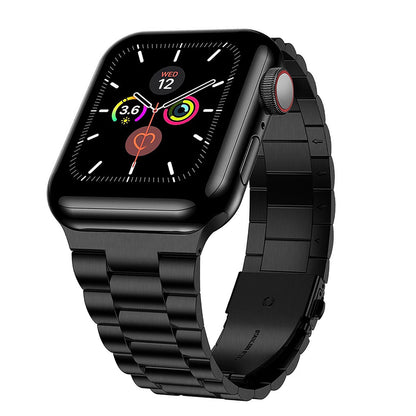 Classic Stainless Steel Metal Slim Band for Apple Watch, Black