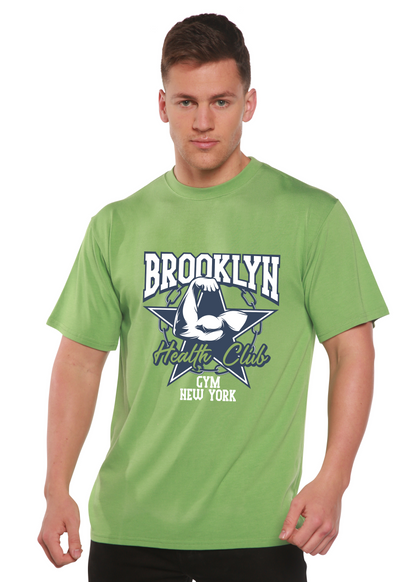 T-shirt graphique à manches courtes en viscose de bambou/coton biologique pour homme Brooklyn Health Club