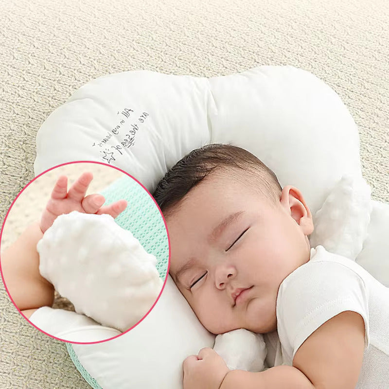 Baby Anti Flat Head Pillow Organic Cotton Infant Sleeping Support Cushion