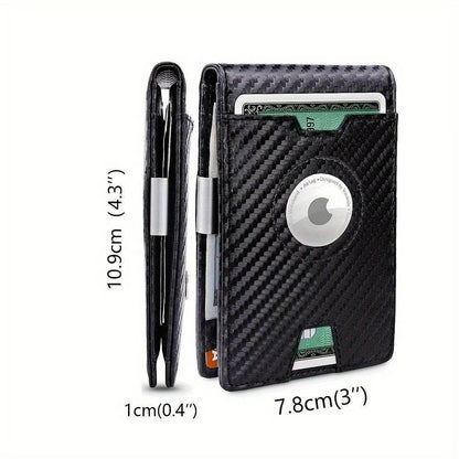 AirTag Slim Wallet with 11 Card Slots for Dad, Husband, Son – RFID Bifold Card Holder Father's Day Gift