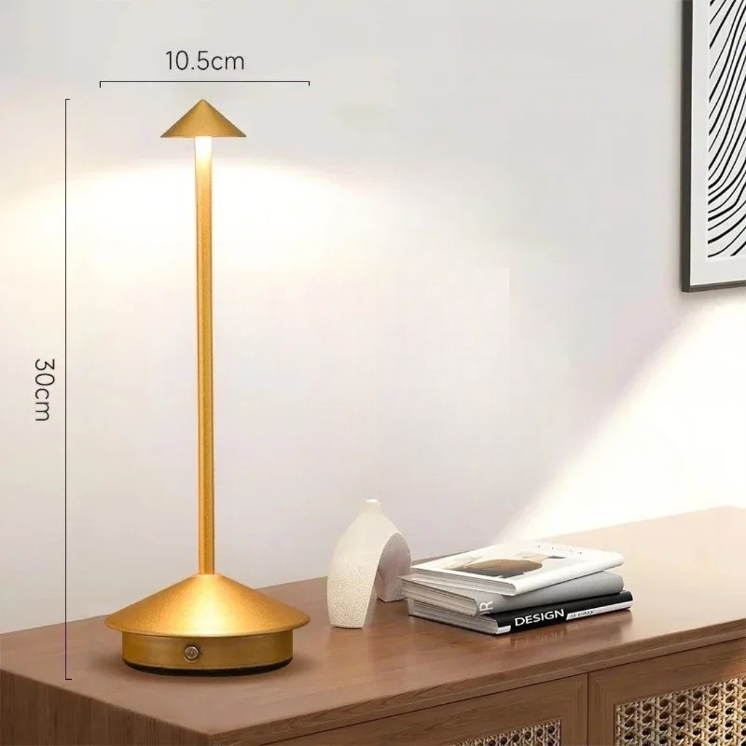 Aluminium LED Table Lamp with Touch Dimming | Rechargeable Cordless Lighting
