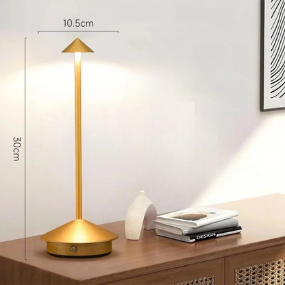 Aluminium LED Table Lamp with Touch Dimming | Rechargeable Cordless Lighting