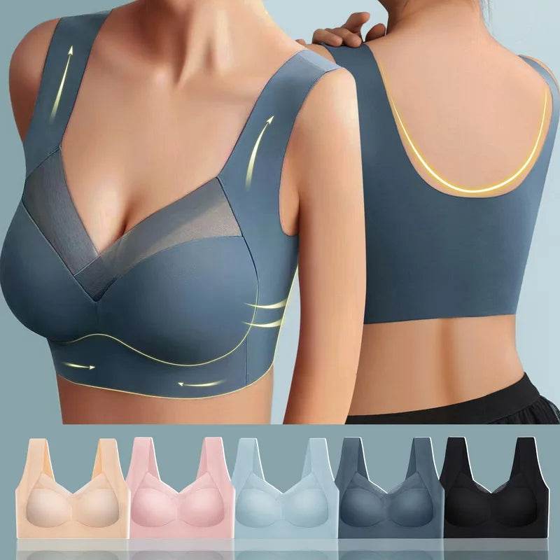 Soutien-gorge de sport sans coutures antichoc pour femme, pour le yoga et le fitness