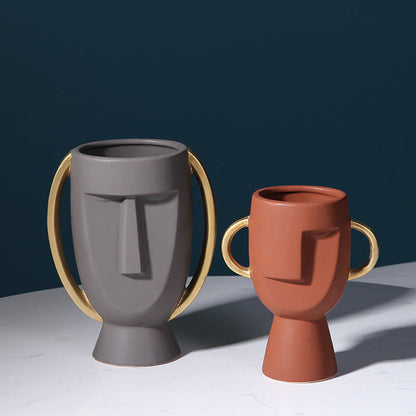 L'originalité du vase en céramique faciale de Northern Europe Limelight est contractuelle