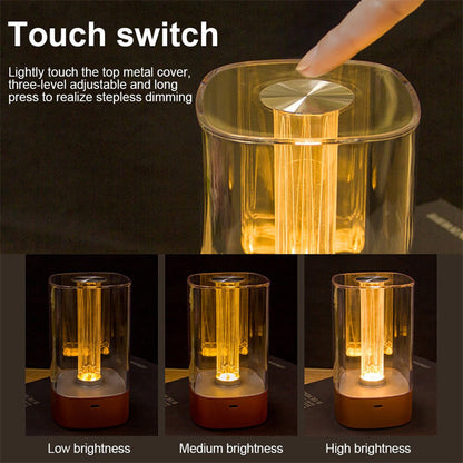 Nouvelle Lampe d'Ambiance LED Tactile Rechargeable USB Protection des Yeux Lampe de Chevet pour Chambre Bar Restaurant Décoration Jardin Veilleuse Décoration Intérieure